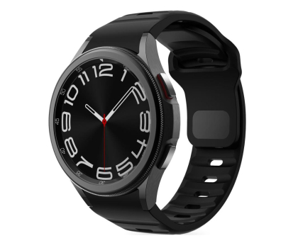 Pasek do smartwatchy Tech-Protect Silicone Line do Galaxy Watch 4 / 5 / 5 Pro / 6 / 7 / FE Bla